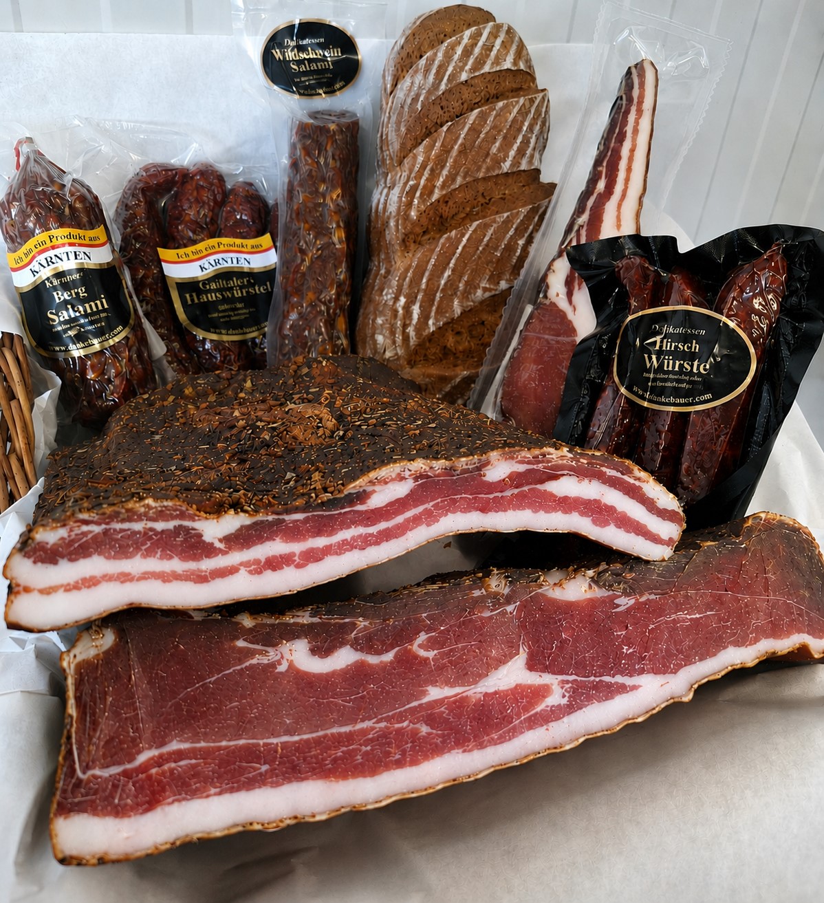 Kärntner Speck Jausen Vorrat der lange haltbar ist zum SUPERSONDERPREIS