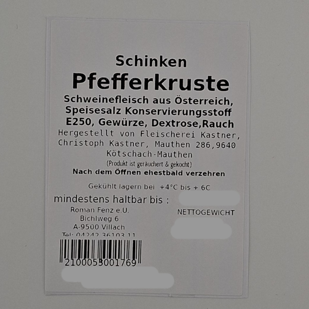 Gailtaler Schinken in Pfefferkruste am Stück - ca. 300g – Bild 3