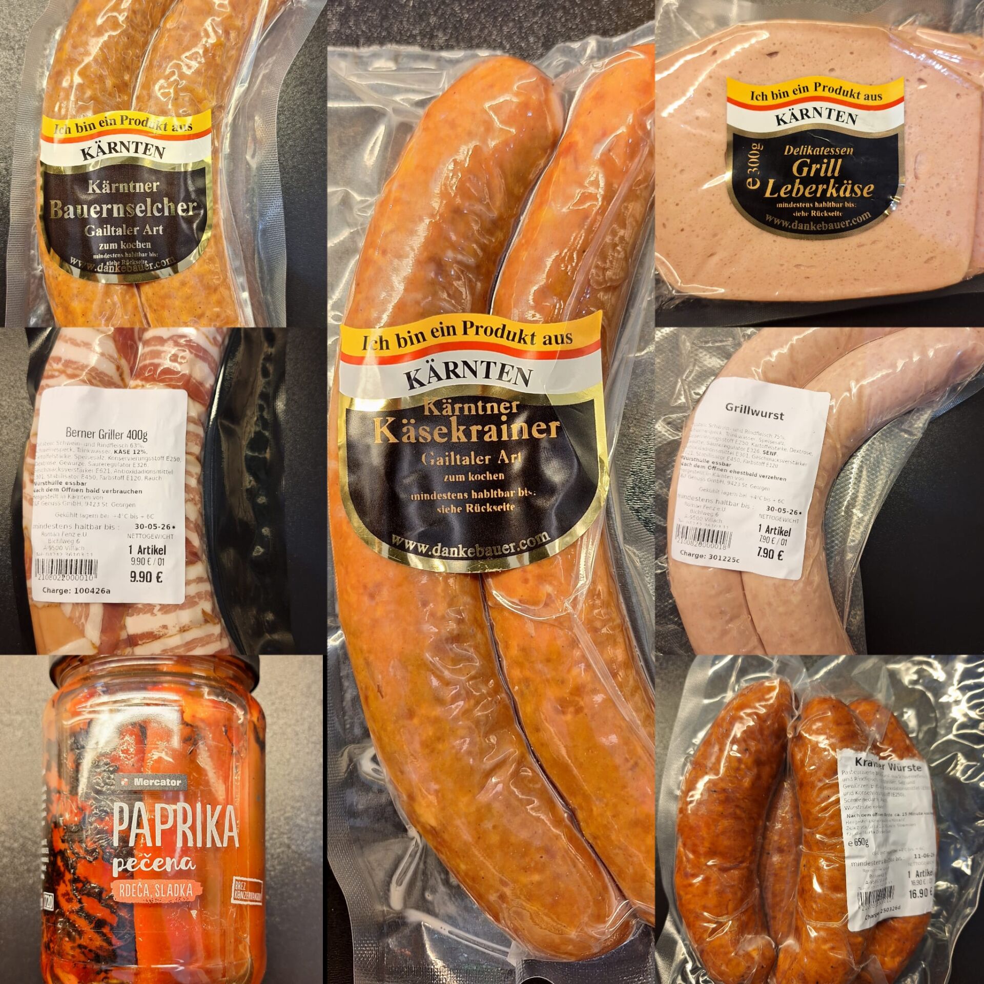 Geschenkskorb mit Grillspezialitäten