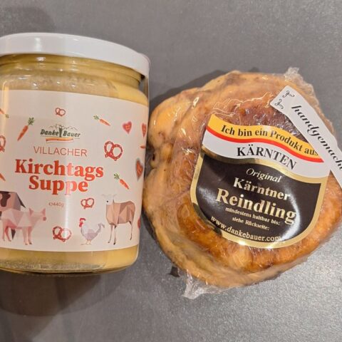 Villacher Kirchtagssuppe und Kirchtag Reindling Kombo