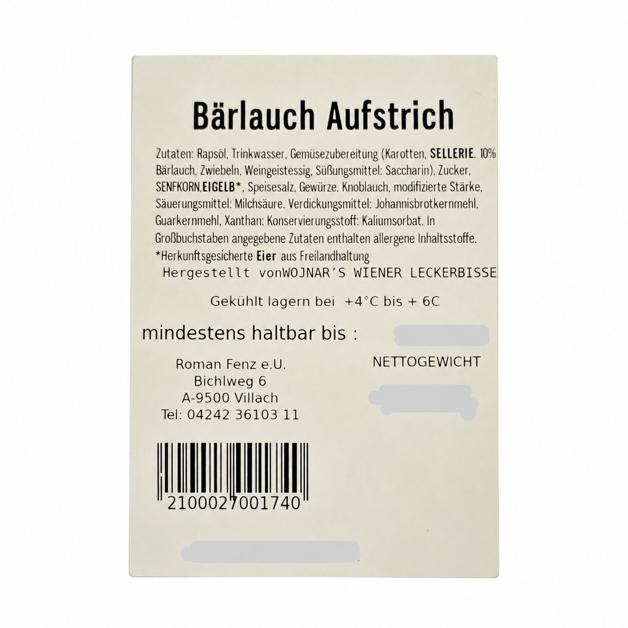Bärlauch Topfen Aufstrich – ca. 220g