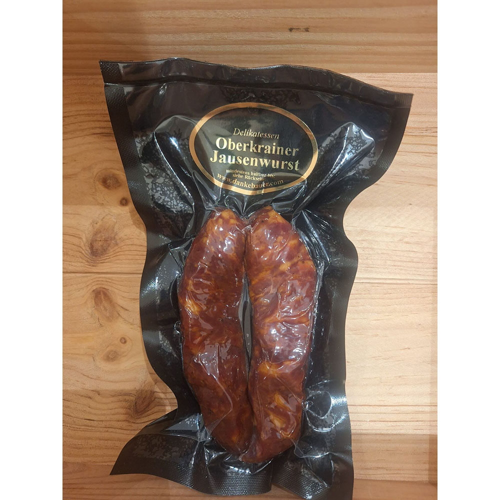 Oberkrainer Jausenwurst in ihrer Verpackung