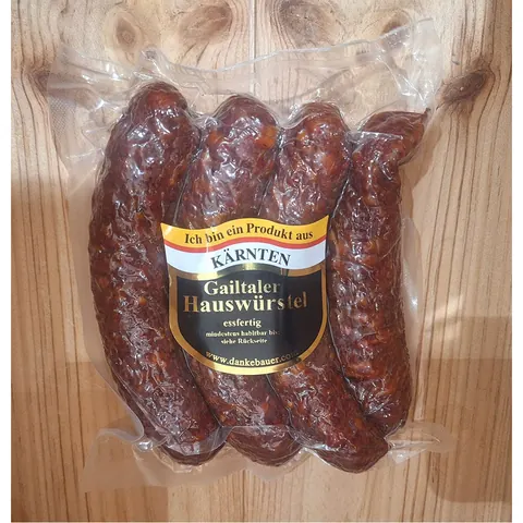 Gailtaler Hauswürstel in der Originalverpackung