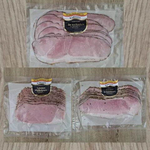 Gailtaler Schinken 3er Set – Natur, Kräuter & Pfeffer je 150g